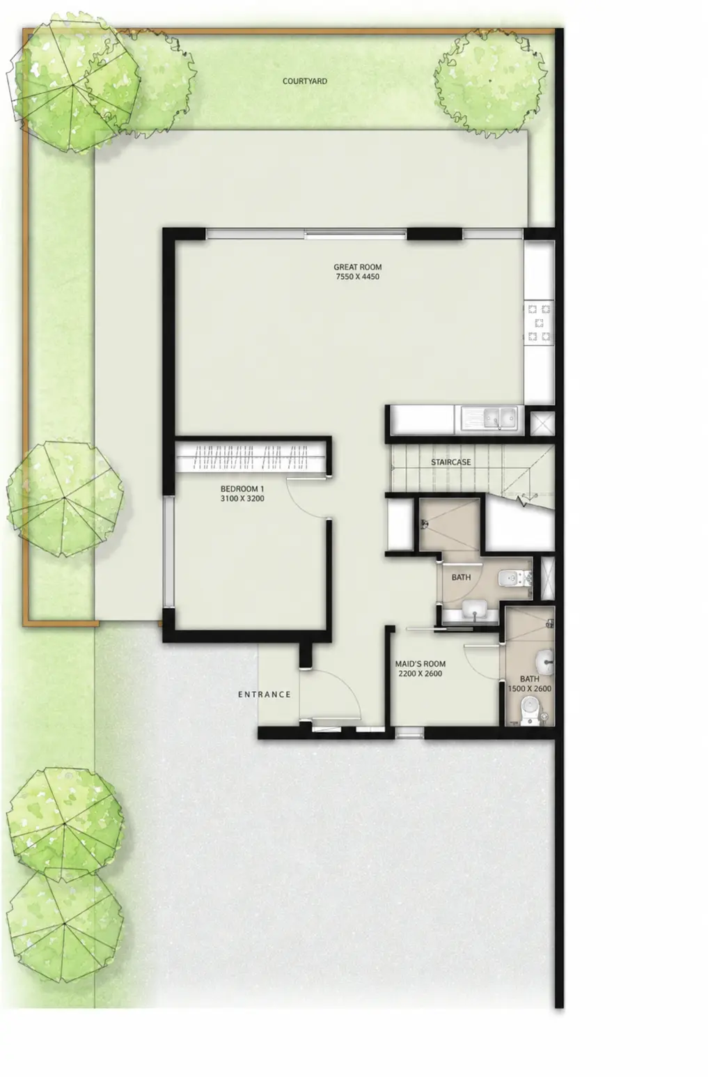 Villa Camelia existing ground floor plan