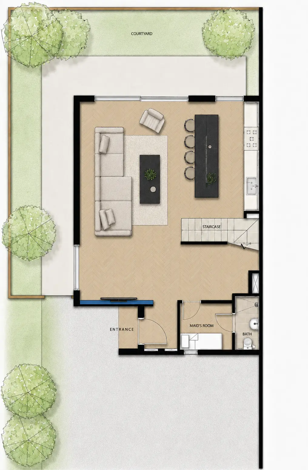 Villa Camelia proposed ground floor plan