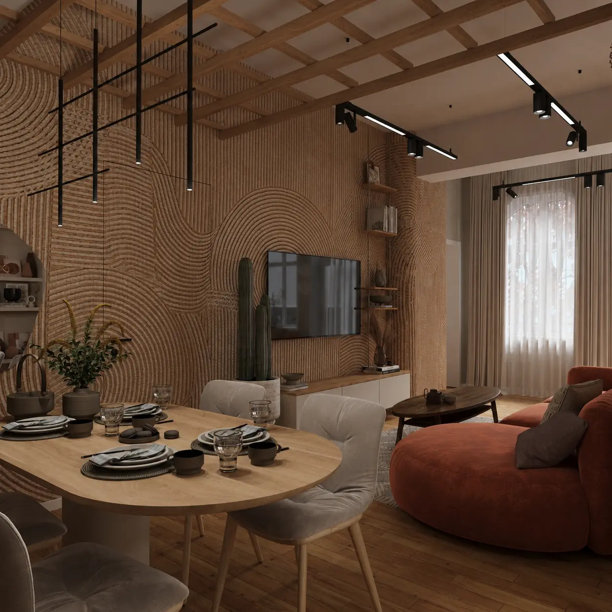 Heritage 1930 living and dining interior