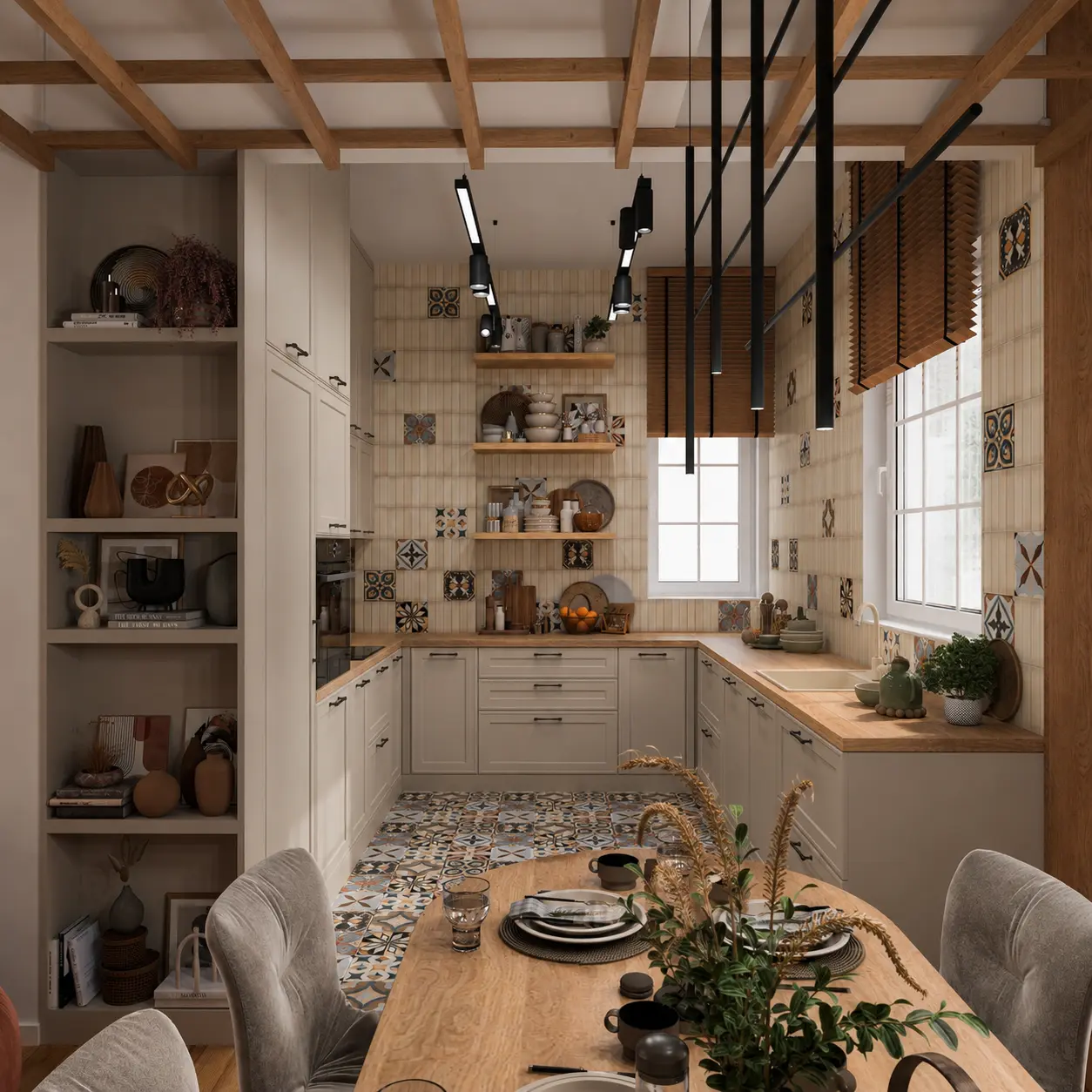 Heritage 1930 kitchen and dining area